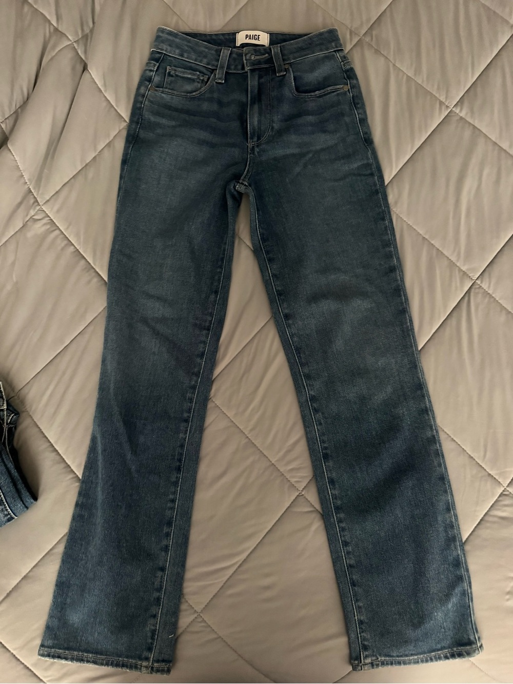PAIGE Dark Blue Straight leg jeans